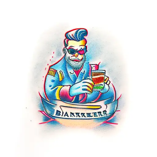 bartender  tattoo design idea