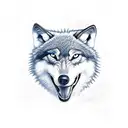 wolf teeth angry  tattoo design idea