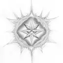 merkaba with half sun tattoo design idea