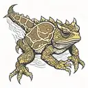 horned toad   tattoo design idea