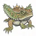 horned toad   tattoo design idea