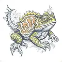 horned toad   tattoo design idea