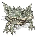 horned toad   tattoo design idea