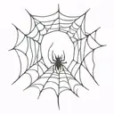 spiderweb tattoo design idea