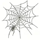 spiderweb tattoo design idea