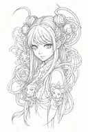 tomie junji ito hatsune miku tattoo design idea