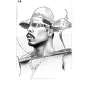 Tarot card of Eddie Guerrero with the caption The Cheater tattoo design idea