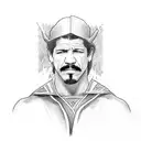 Tarot card of Eddie Guerrero with the caption The Cheater tattoo design idea