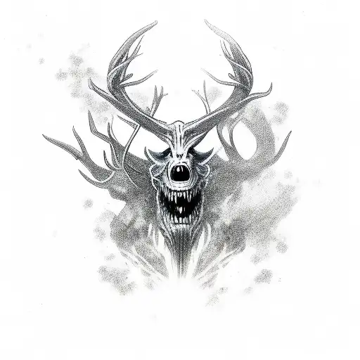 Wendigo tattoo design idea