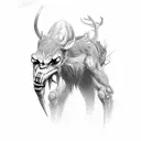 Wendigo tattoo design idea