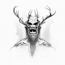 Wendigo tattoo design idea