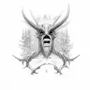 Wendigo tattoo design idea