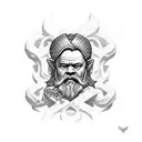 dwarf mining gold tattoo design idea