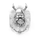 dwarf mining gold tattoo design idea
