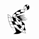 Harlequin tattoo design idea