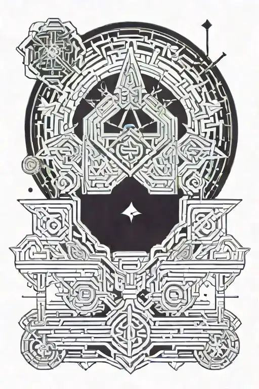 cannabis demon weapon tattoo design idea