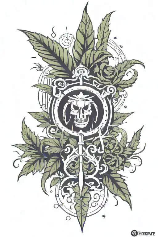 destiny 2 cannabis tattoo design idea