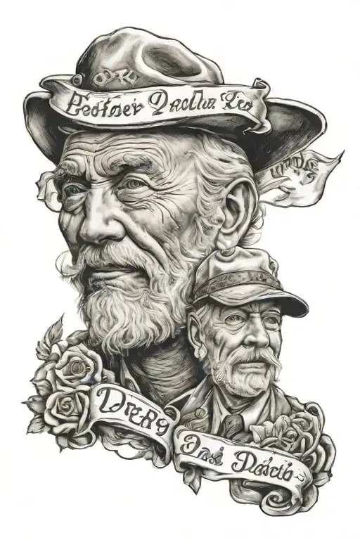 father memorial tattoo for dad tattoo design idea