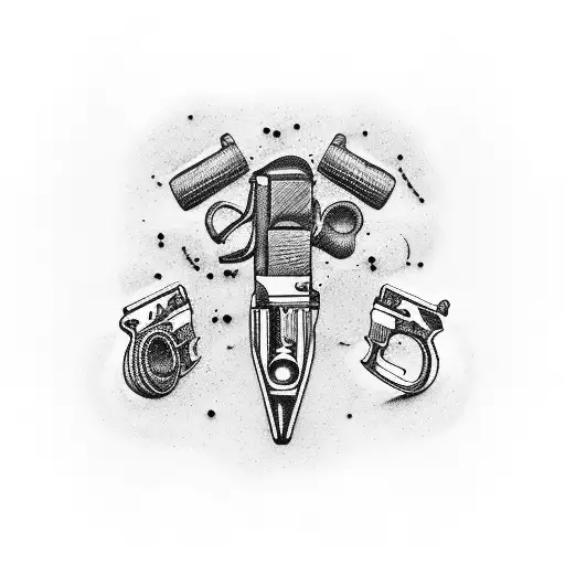 guns shotgun  tattoo design idea