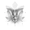 flash alien tattoo design idea