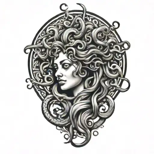 medusa head tattoo design idea