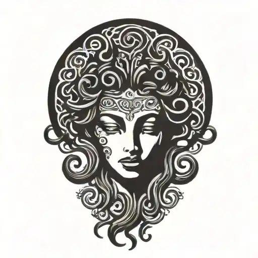 medusa head tattoo design idea
