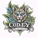 name tattoo design codey with 1998 date of birth tattoo design idea