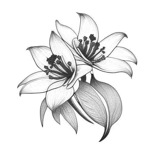 heather flowers tattoo design idea