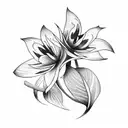 heather flowers tattoo design idea