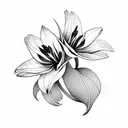 heather flowers tattoo design idea