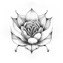 heather flower and lilly flower tattoo design idea
