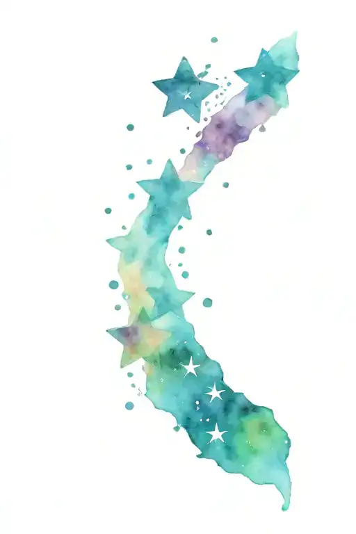 tears scars and stars tattoo design idea