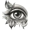 crying eyes tattoo design idea
