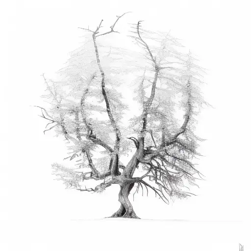 dead tree tattoo design idea