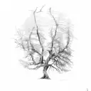 dead tree tattoo design idea