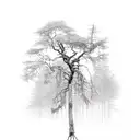 dead tree tattoo design idea