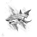 bull shark tattoo design idea