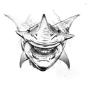 bull shark tattoo design idea