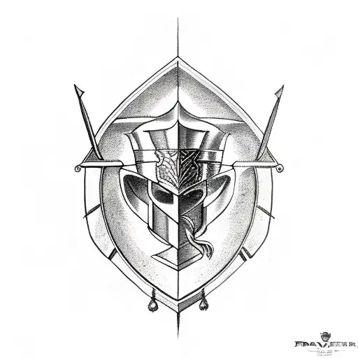premrose triangle with poseiden spear and alexander the great face and spartan helmet  tattoo design idea