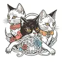 outlaw cats tattoo design idea