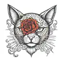 outlaw cats tattoo design idea