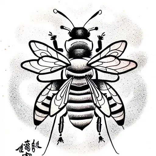 Honey Bee tattoo design idea