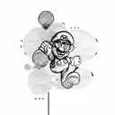 super mario kart tattoo design idea