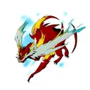 fire dragon tattoo design idea