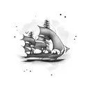 burn the ship tattoo design idea
