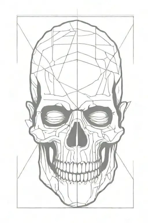 skull face tattoo design idea
