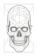 skull face tattoo design idea