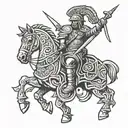 Ancient iberian/ celtiberian symbol/ spanish iberian warrior  tattoo design idea