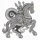 Ancient iberian/ celtiberian symbol/ spanish iberian warrior  tattoo design idea