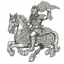 Ancient iberian/ celtiberian symbol/ spanish iberian warrior  tattoo design idea